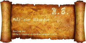 Mázor Bianka névjegykártya