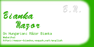 bianka mazor business card